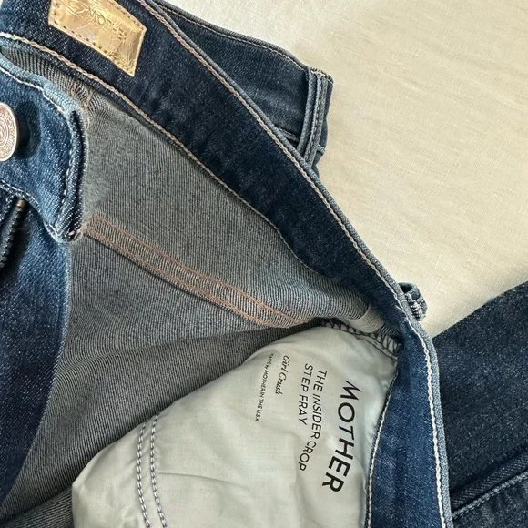 MOTHER Dark Blue Wide Leg Jeans - Picture 2 of 3